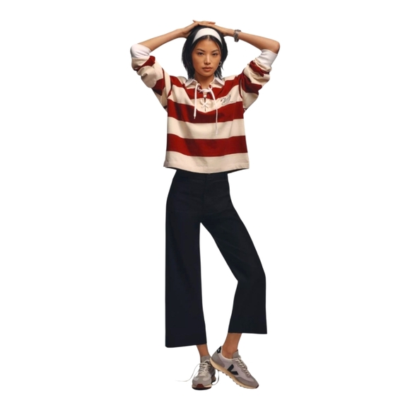 Anthropologie Pants - Anthropologie Maeve The Colette Magic Fabric Crop Wide Leg Pants Sz 27 Black